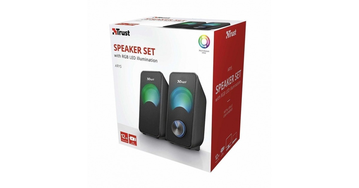 trust arys compact rgb 2.0 speaker set