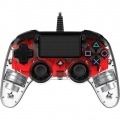 Nacon Compact Controller Wired para PS4 Iluminado Rojo