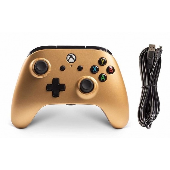 Powera Mando Xbox Onepc Con Cable Dorado Compra Online En Costomovil Resumen de pasos (mando nuevo y bluetooth en nuestro ordenador) comprobar que nuestro mando de xbox one es compatible elegir la opción del mando de xbox one.dinero en un adaptador, puedes disfrutar de tus juegos en pc conectando el mando por cable. powera mando xbox one pc con cable dorado costomovil