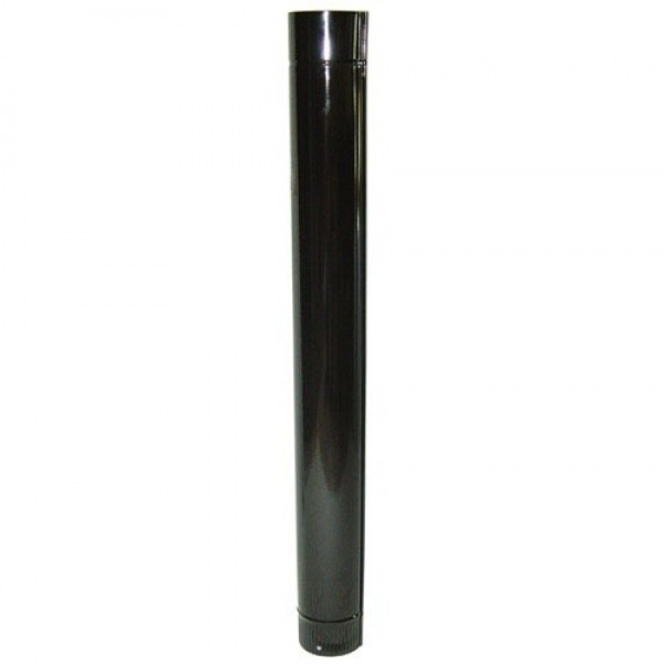 Tubo Estufa Color Negro Vitrificado de 120 mm.