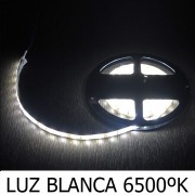 Tira LED Adhesiva con 180 leds 14,4 W 12 V. 6500 ºK Luz Blanca Ip 65 3 metros.