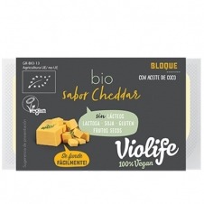 Queso vegano sabor Cheddar Bloque Bio 200gr Violife