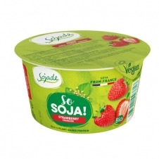 Yogur vegano de soja con fresa Bio 150gr Sojade