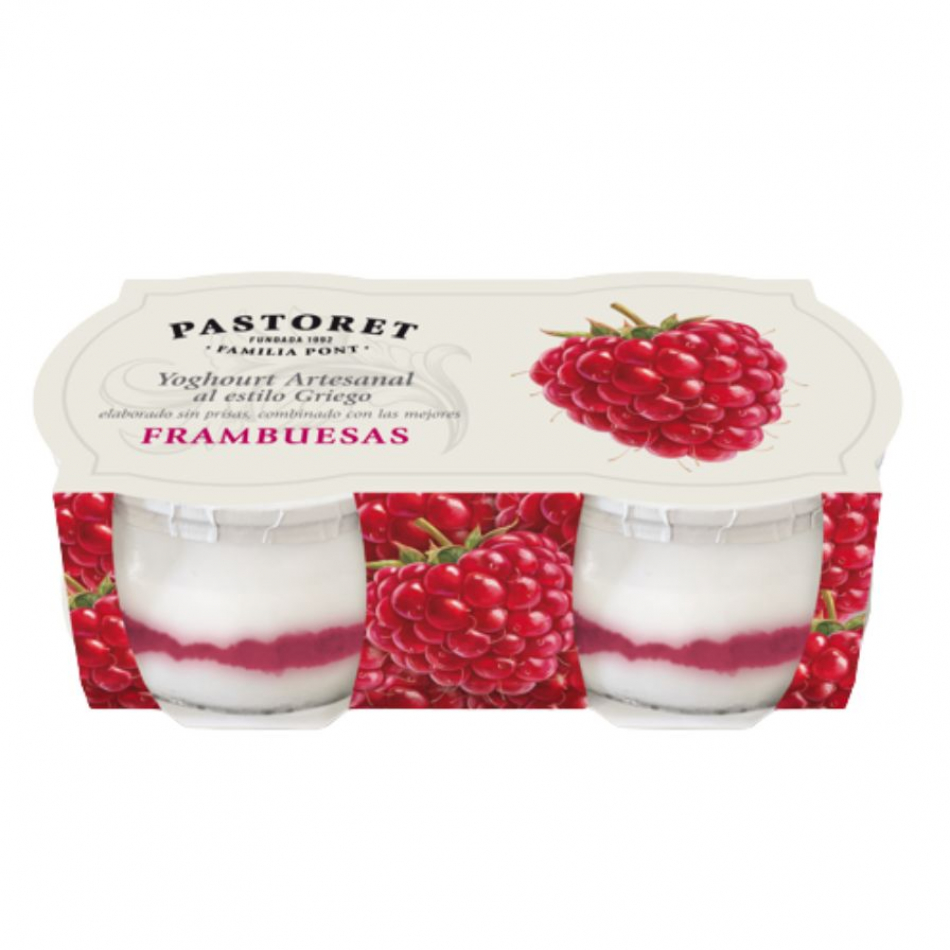 Yoghourt Azucarado al Estilo Griego con Frambuesa 2x135gr Pastoret