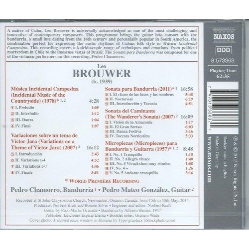 Leo BROUWER Bandurria and Guitar Music