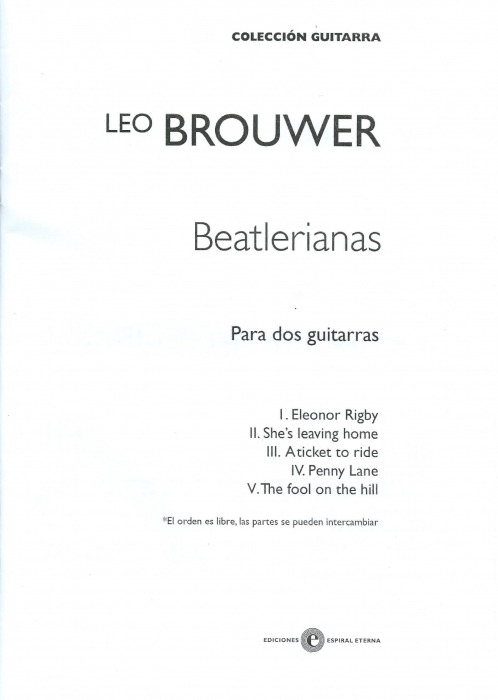 BEATLERIANAS, Leo Brouwer