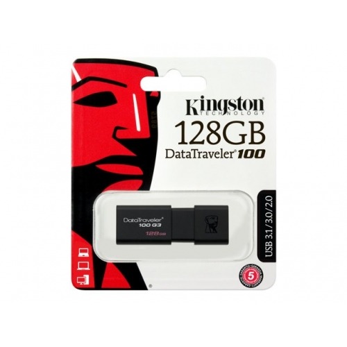 Kingston DataTraveler 100 G3 - unidad flash USB - 128 GB