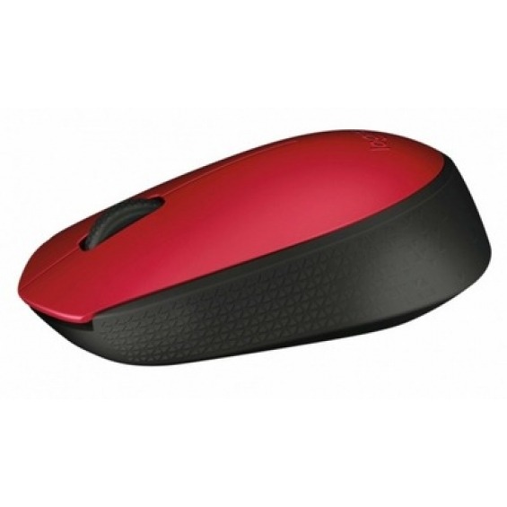 Logitech M171 - ratón - 2.4 GHz - negro, rojo