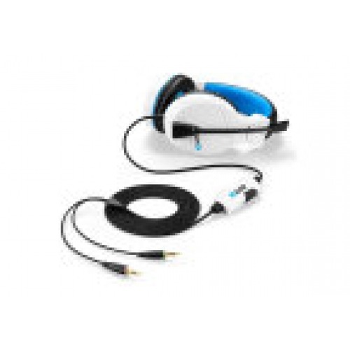 Sharkoon RUSH ER3 Binaural Diadema Negro, Azul, Blanco auricular con micrófono