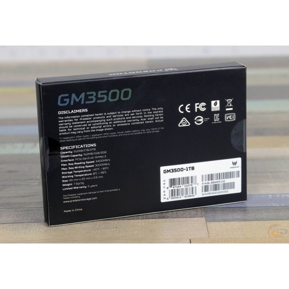 ACER PREDATOR SSD GM-3500 1Tb PCIe NVMe Gen3