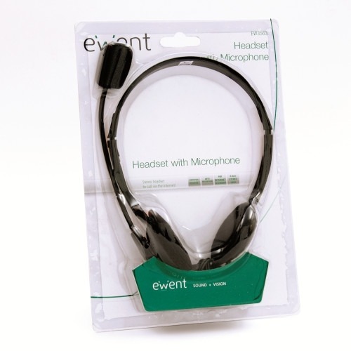Ewent EW3563 auricular y casco Auriculares Diadema Conector de 3,5 mm Negro