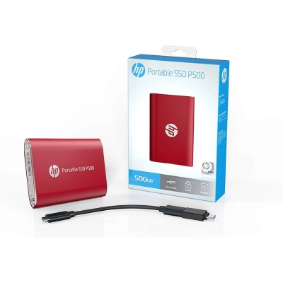 HP P500 SSD Externo 500GB USB-C 3.2 Rojo