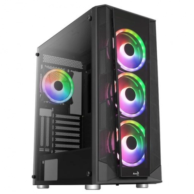 Aerocool PRISMBKV3 ARGB Cristal Templado USB 3.0 Negro