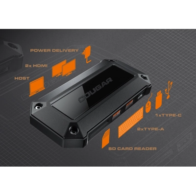 38K7510.0001 base para portátil y replicador de puertos Acoplamiento Negro