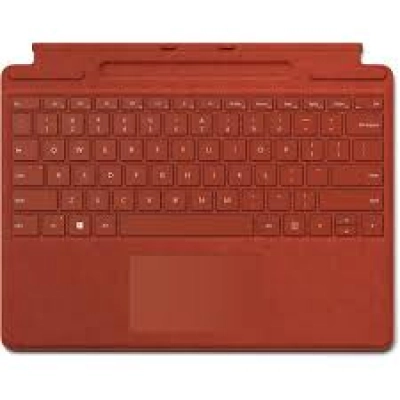 Microsoft Signature Funda con Teclado Alcantara Poppy Red para Surface Pro 8/9/X