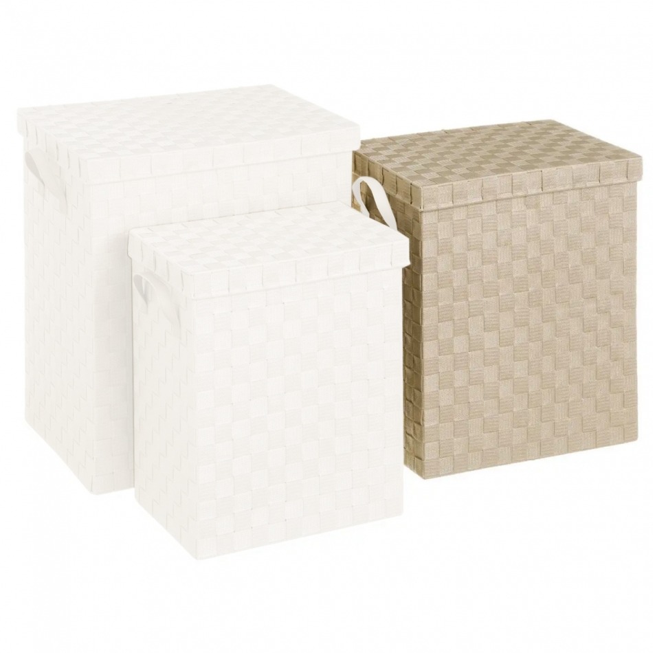 CESTO ROPA BEIGE M en Colada y Limpieza New Home