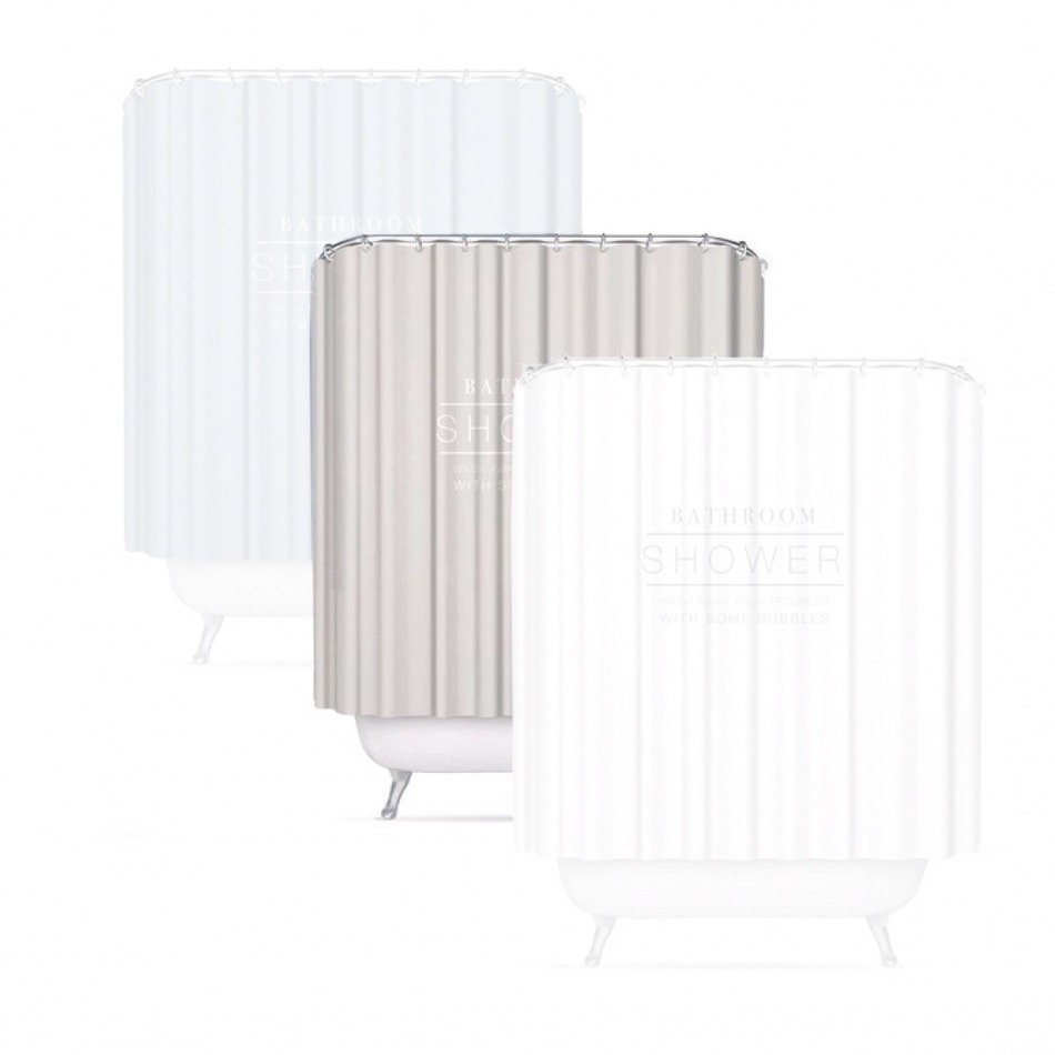 CORTINA BAÑO “ESSENTIAL” GRIS CLARO en cortina New Home