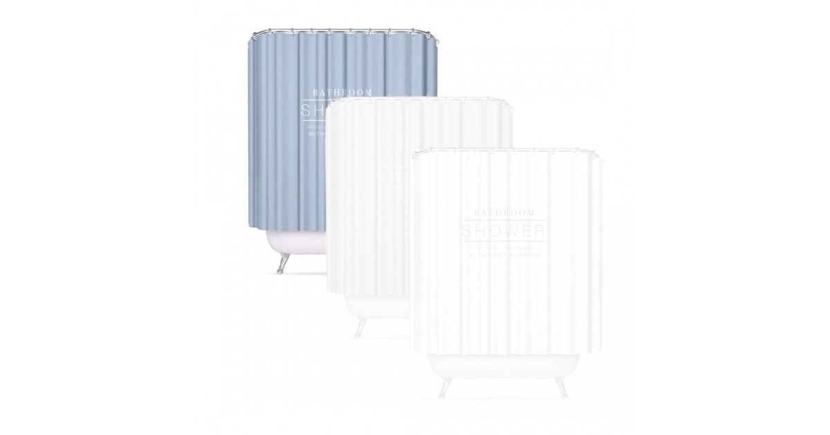 CORTINA BAÑO “ESSENTIAL” AZUL en cortina New Home