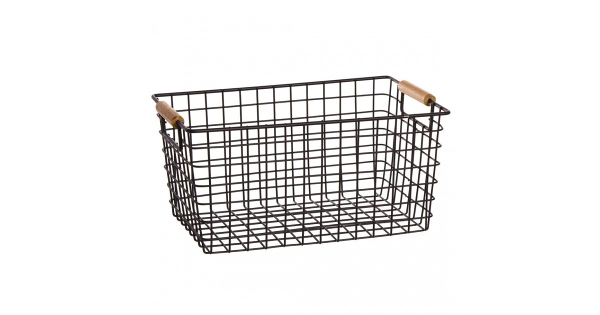 CESTA METAL NEGRA L en Complementos de Cocina New Home