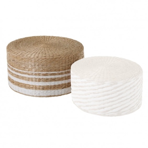 PUF TRENZADO NATURAL L en puf New Home