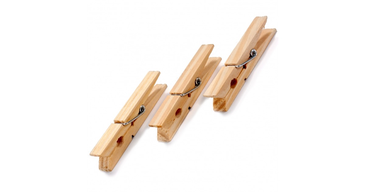 24 PINZAS MADERA MEDIANAS en Colada y Limpieza New Home