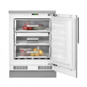 Congelador vertical integrable Teka RSF 41160 BU, Table Top, 81.8 x 59.5 x 54.5 cm, DeFrost, clase E, 176 kWh año, 36dB, 94 litros, puerta reversible, Inverter, blanco