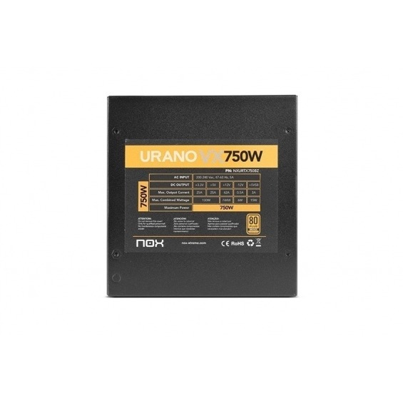 Nox Fuente Alimentacion Atx Urano Vx 750w 80 Bronze De Nox En Fuentes