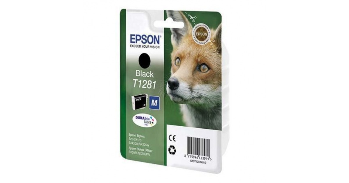 cartucho tinta negro epson t1281 - 5.9ml - zorro de epson en cartuchos…