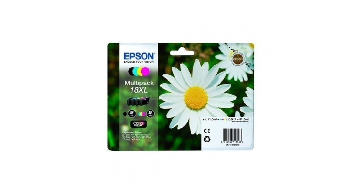 cartucho tinta epson t181640 31 ml multipack -18xl margarita de epson…