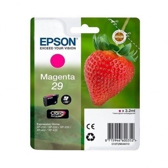 cartucho tinta magenta epson 29 - 3.2ml - xp235332432 - fresa de epson…