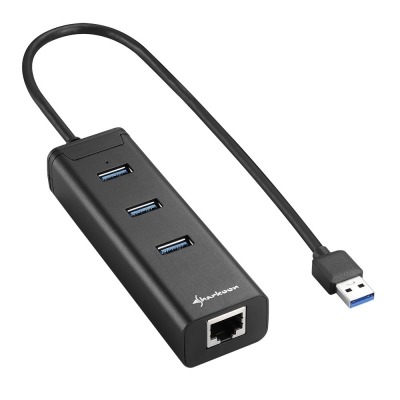 Sharkoon SB1 USB Tarjeta de sonido USB, 3,5 mm, 0,15 m, Negro, Windows 10,Windows 7,Windows 8, 20 g