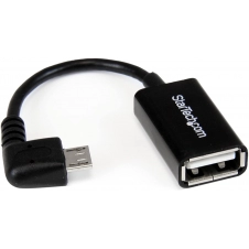 CABLE ADAPTADOR MICRO USB A USB OTG ACODADO A LA DERECHA DE 12CM - MACHO A HEMBRA - STARTECH.COM MOD. UUSBOTGRA