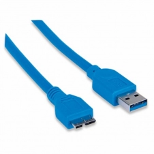 MANHATTAN CABLE USB 3.0, USB A MACHO - MICRO USB B MACHO, 1 METRO, AZUL 393898