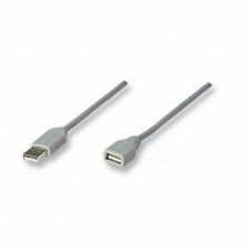 MANHATTAN CABLE USB A - USB A, 4.5 METROS, GRIS 340960