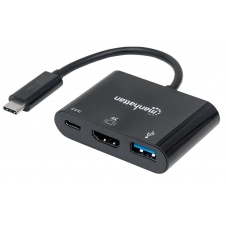 MANHATTAN ADAPTADOR USB C MACHO - HDMI/USB A/USB C HEMBRA, NEGRO 152037
