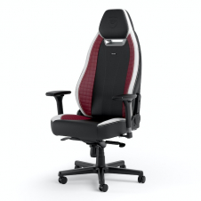 SILLA NOBLECHAIRS LEGEND BLACK/ WHITE/ RED CUERO SINTETICO 150KG