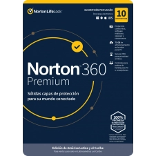 NORTON 360 PREMIUM, TOTAL SECURITY, 10 DISPOSITIVOS, 1 AÑO (CAJA)