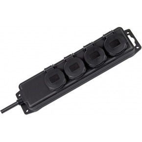 Regleta de 4 tomas para exterior IP44