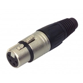 Conector XLR Hembra Metal Plata