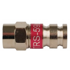 Conector F 6.0 mm Macho Metal Plata