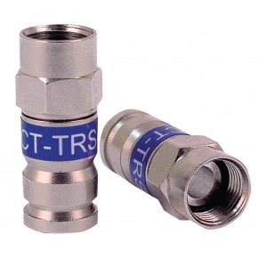 Conector F 6.0 mm Macho Metal Plata