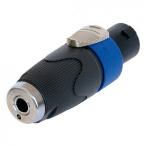 Adaptador de Mono-Audio Altavoces 4-pin Macho - 6.35 mm Hembra Negro