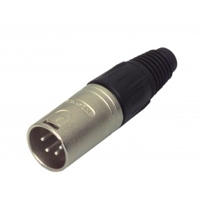 Conector XLR Macho Metal Plata