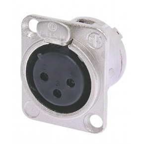 Conector XLR Hembra Metal Plata
