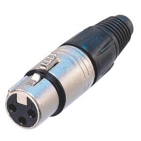 Conector XLR Hembra Metal Plata