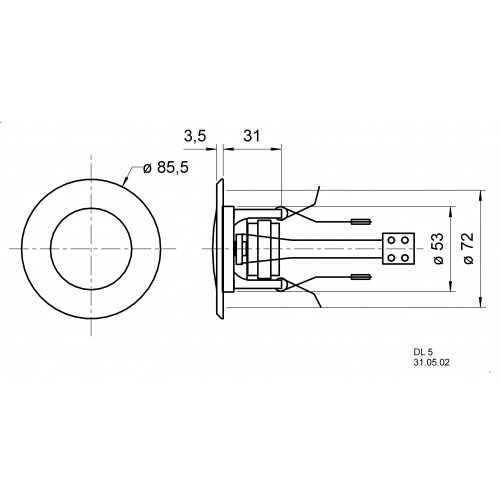 Altavoz de techo 5 cm (2)