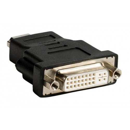 Adaptador HDMI - DVI con conector HDMI - DVI hembra en color negro