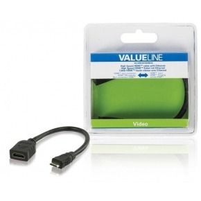 Cable HDMI de alta velocidad con mini conector HDMI Ethernet - entrada HDMI de 0.20 m en color negr