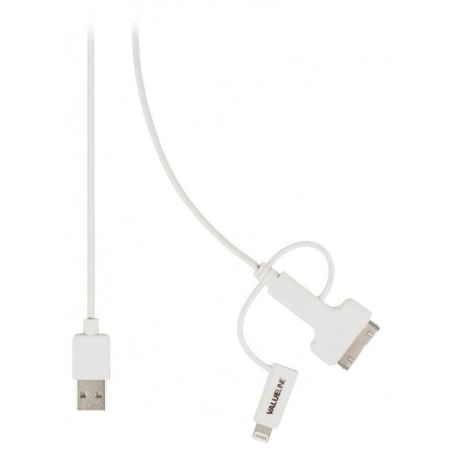 Cable USB 2.0 de carga y sincronización de A macho a micro B macho con adaptador Lightning y adapt