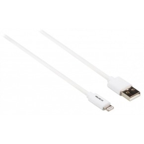 Cable USB de sincronización y carga, Lightning macho – USB A macho, 3,00 m, blanco